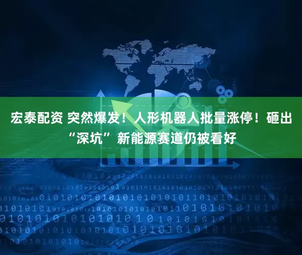 宏泰配资 突然爆发！人形机器人批量涨停！砸出“深坑” 新能源赛道仍被看好